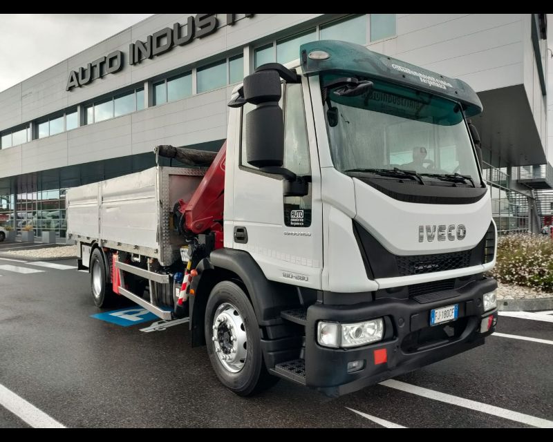 IVECO EUROCARGO 280 CV GRU FASSI CASSONE FISSO - AUTO INDUSTRIALE BERGAMASCA